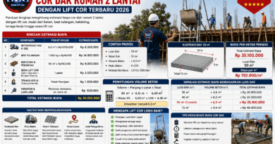 Estimasi Biaya Cor Dak Rumah 2 Lantai dengan Lift Cor